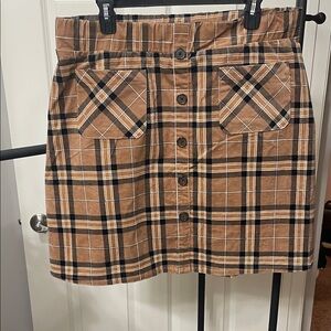 Torrid Brown & Black Button-Front Skirt